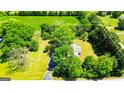 Aerial view of a home surrounded by lush greenery and a well-defined property line at 20 Rosser Rd, Mcdonough, GA 30252