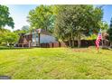 Expansive backyard with lush green grass and privacy fence, perfect for outdoor activities and relaxation at 310 Hamdon Kells, Peachtree City, GA 30269