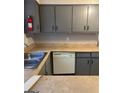 Functional kitchen with stainless steel sink, neutral cabinets, laminate counters, and dishwasher at 3244 Abbeywood Dr, Decatur, GA 30034