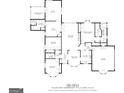 Detailed floor plan showcasing the layout with the bedroom, kitchen, and living room dimensions at 4715 Hill Rd, Powder Springs, GA 30127