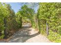 Gated driveway lined with lush greenery, creating a private and inviting entrance to the property at 13819 Woolsey Rd, Hampton, GA 30228