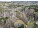 Expansive aerial view of wooded property, showing the home's location at 3935 Jailette Rd, South Fulton, GA 30349