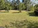 A wide shot of the expansive back yard of the property with plenty of space at 1028 Field View Dr, Mcdonough, GA 30253