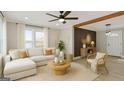 Inviting living room with a cozy sectional sofa, modern decor, and ample natural light at 3650 Adkins Nw Rd, Atlanta, GA 30331