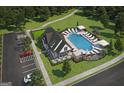 A stunning community pool with lounge chairs, a tennis court, clubhouse and ample parking at 1205 Trombone Way # 3, Mcdonough, GA 30252