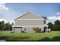 Side view of a two-story home with gray siding and a well-maintained lawn at 2278 Santa Fe St, Morrow, GA 30260