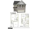 Floor plan of The Willow model home, featuring a two-story layout with detailed room dimensions and layout at 5705 Laney Dr, Rex, GA 30273