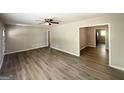 Inviting living room with sleek floors and freshly painted walls at 1417 Lavender Nw Dr, Atlanta, GA 30314