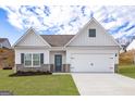 Inviting single-story home with a two-car garage, a stone facade, and lush front lawn at 442 Prescott Way, Villa Rica, GA 30180
