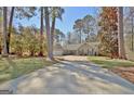 Exterior home view showcasing a well-maintained landscape, long driveway, attached garage, and inviting curb appeal at 200 Doe Run, Peachtree City, GA 30269