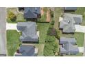 Aerial view of a home showcasing a large, well-maintained backyard at 375 Oakpark Ter, Mcdonough, GA 30253