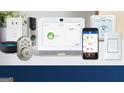 Smart home technology showcasing security features, thermostat control, and integrated device management at 604 Whitman Ln # 27, Stockbridge, GA 30281