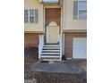 Close up of the home's front door and entry way at 213 Bonnie Sue Dr, Villa Rica, GA 30180