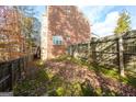 Image of a long, narrow backyard with wood fencing and a view of a brick home at 345 Manning Ct, South Fulton, GA 30349