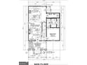 Detailed main floor plan showing kitchen, den, bathroom, Primary suite, covered porch and all dimensions at 509 Tree Rdg, Carrollton, GA 30116