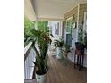 Inviting covered porch featuring a variety of potted plants and decor at 1137 Eagles Nest Cir, Carrollton, GA 30116