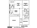 Detailed main level floor plan with clearly labeled rooms and layout of the home at 1926 King Mill Rd, Mcdonough, GA 30252