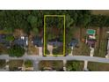 Aerial shot showcasing the property's layout, surrounding trees, and neighborhood at 70 Summer Walk Dr, Covington, GA 30016