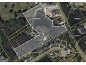 Aerial view showing property lines and surrounding neighborhood at 3136 Camp Branch Rd, Buford, GA 30519