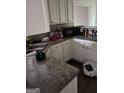 Kitchen featuring ample counter space and white cabinetry at 227 Cedars Glen Cir, Villa Rica, GA 30180