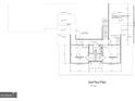 Detailed second floor plan of the house, displaying bedroom and bathroom layouts at 253 E Crestwood Rd, Tyrone, GA 30290