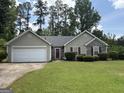 Charming single-story home with a well-maintained lawn and a combination of stone and siding exterior at 3505 Saddle Creek Ln, Ellenwood, GA 30294