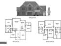 Detailed floor plan showcasing the layout of the home's first and second floors at 2868 Octavia Cir, Marietta, GA 30062