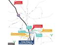 Map showcasing the proximity to hospitals, schools, shopping, and dining at 170 Aster Ave, Locust Grove, GA 30248