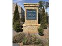 Stone entrance sign for Hampton Preserve surrounded by lush landscaping and a wrought iron fence at 190 Hampton Cir, Mcdonough, GA 30253