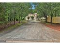 Long driveway leading to a beautiful home, surrounded by lush greenery and mature trees at 226 Long Island Dr, Whitesburg, GA 30185
