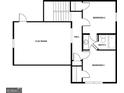 Upstairs floor plan includes flex room, two bedrooms and one bathroom at 317 Limestone Circle, Conyers, GA 30013