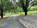 Long driveway surrounded by mature trees and landscaping at 1470 Dunn Rd, Cumming, GA 30040