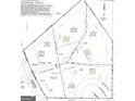 Detailed plot plan showing property lines, easements, and house locations at 2039 Fischer Rd, Sharpsburg, GA 30277