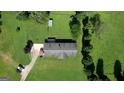 Aerial view showcasing the roof and the vast green landscape surrounding the property at 12621 Highway 142, Oxford, GA 30054