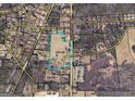Aerial map of a plotted land parcel, showing surrounding streets and neighborhood for location context and property lines at 12621 Highway 142, Oxford, GA 30054