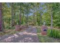 Long, paved driveway leading to a home surrounded by mature trees at 305 Sherwood Rd, Fayetteville, GA 30215