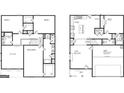 Layout of the home, including the living spaces, bedrooms, bathrooms, and a two-car garage at 116 Deer Xing, Temple, GA 30179