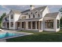 A modern farmhouse-style home with a refreshing swimming pool at 120 Godby Dr, Fayetteville, GA 30215