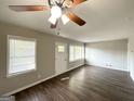 Bright living room with hardwood floors and lots of natural light at 2103 Keheley Dr, Decatur, GA 30032
