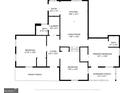 Detailed floor plan showing layout with dimensions for each room in the home at 5880 Mulberry St, Austell, GA 30168