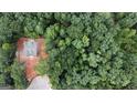 Aerial view showcases the property's location nestled amongst lush trees and surrounding greenery at 3019 Beverly Ct, Mcdonough, GA 30252