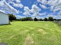 Expansive green backyard featuring lush lawn and open space under a sunny, partly cloudy sky at 3014 Bowdon Tyus Rd, Bowdon, GA 30108
