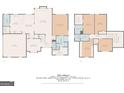 Detailed floor plan showcasing the layout of the home's two floors with room dimensions at 595 Mcgarity Dr, Mcdonough, GA 30252