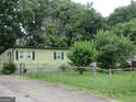 Single-story home featuring exterior shutters and a fenced-in front yard at 4 Skyland W Dr, Locust Grove, GA 30248