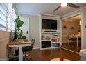 Open-concept living space with custom built-ins, creating an inviting atmosphere at 37 La Rue Nw Pl, Atlanta, GA 30327