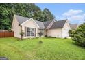 Attractive one-story home with neat landscaping, a large window, and brown shutters at 1055 Avalon Dr, Lawrenceville, GA 30044