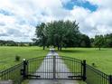 Gated driveway leads to expansive country estate with lush green fields and mature trees at 1502 Campground, Mcdonough, GA 30252