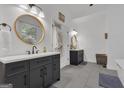 Bright bathroom with double vanity and modern fixtures at 425 Birkdale Dr, Fayetteville, GA 30215