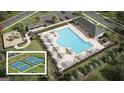 Aerial view of the community pool and playground in a well-maintained common area at 1939 Van Allen Ct, Dacula, GA 30019