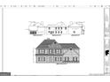 Blueprint elevations depict a detailed view of this 2-story home's architectural plans at 170 Liberty Drive, Fayetteville, GA 30214